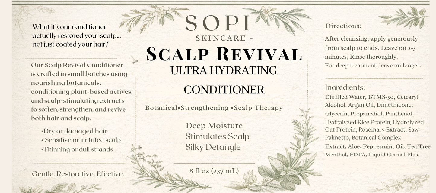 Scalp Revival Ultra Hydrating Conditioner
Deep Moisture + Scalp Repair Therapy