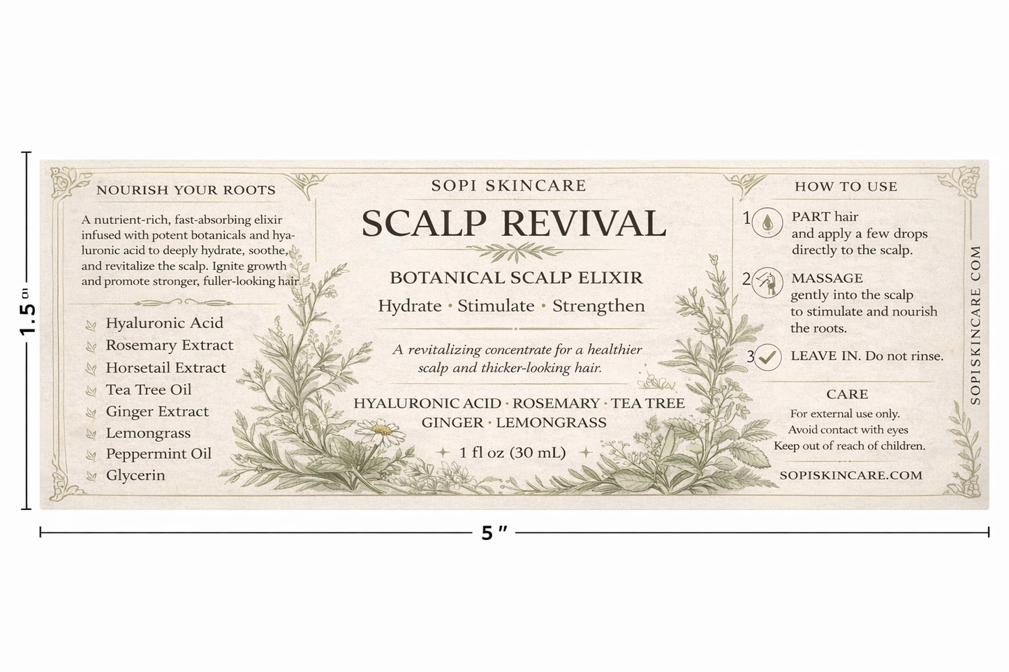 Scalp Revival Botanical Scalp Elixir
Hydrate + Stimulate + Strengthen