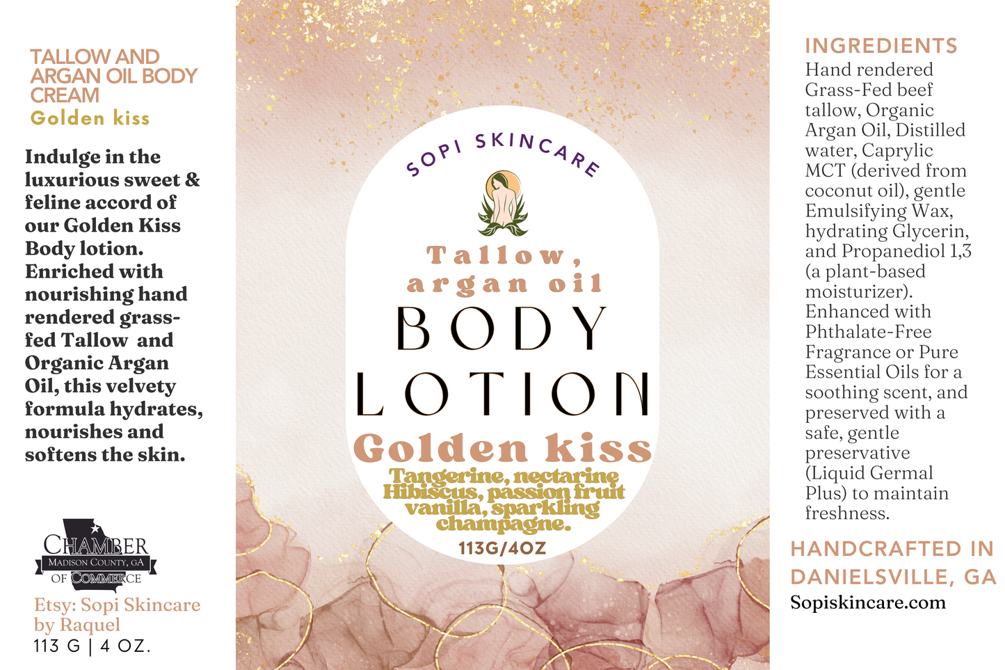 Tallow and Argan oil Body Cream