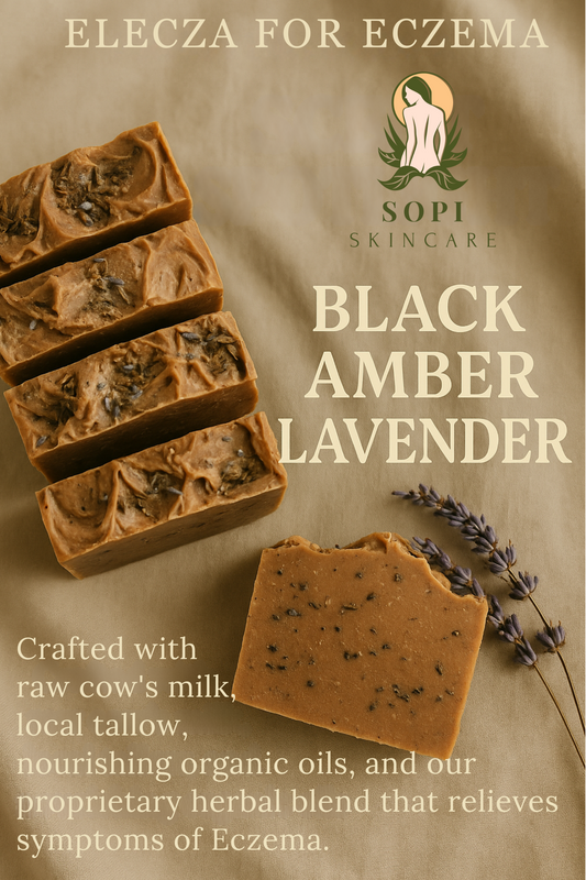 Black Amber Lavender Elecza tallow soap