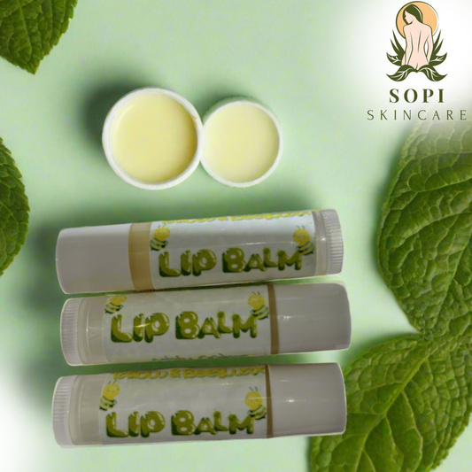 Natural hydrating Lip Balm Beeswax and Tallow