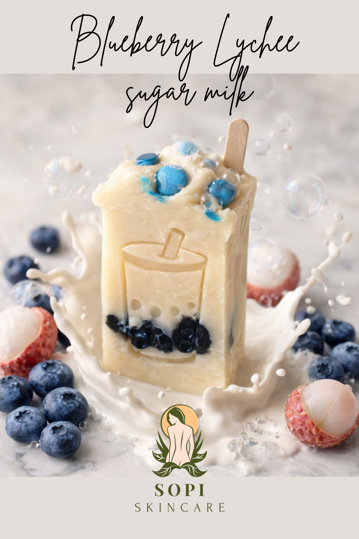 Blueberry Lychee Sugar Milk Tallow Soap